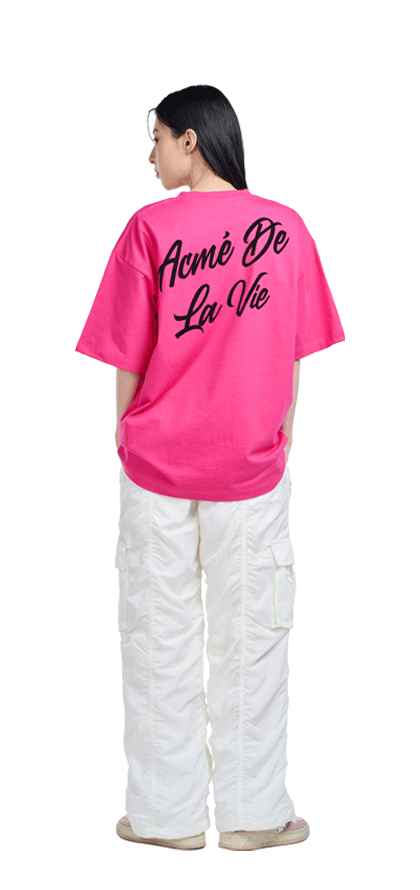 script-logo-printing-short-sleeve-t-shirt-pink