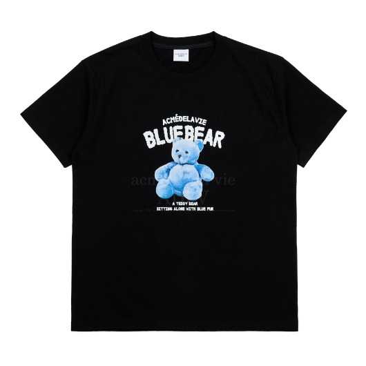 [아크메드라비] BLUE TEDDY BEAR SHORT SLEEVE T-SHIRT BLACK (2사이즈 , 7월8일 입고예정),아크메드라비 acmedelavie,아크메드라비