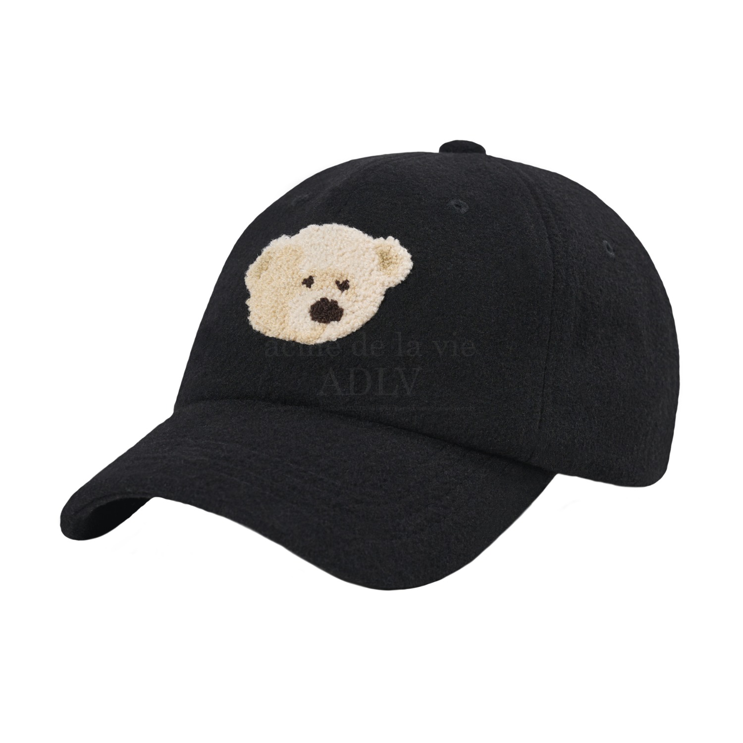 [아크메드라비] BOUCLE BEAR WOOL BALL CAP BLACK