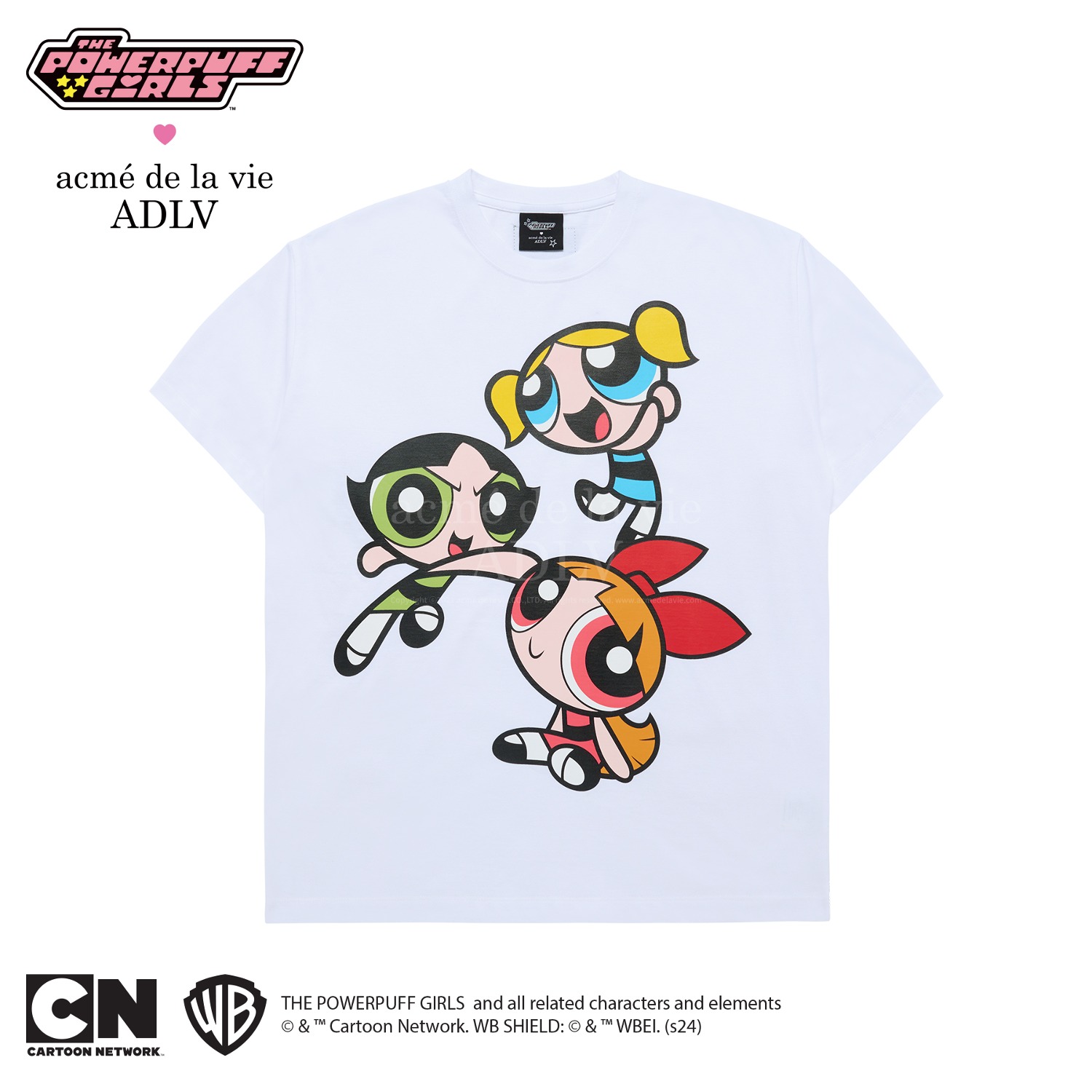 The Powerpuff Girls x acmedelavie big printing artwork t-shirts WHITE(1사이즈 , 6월18일 입고예정)