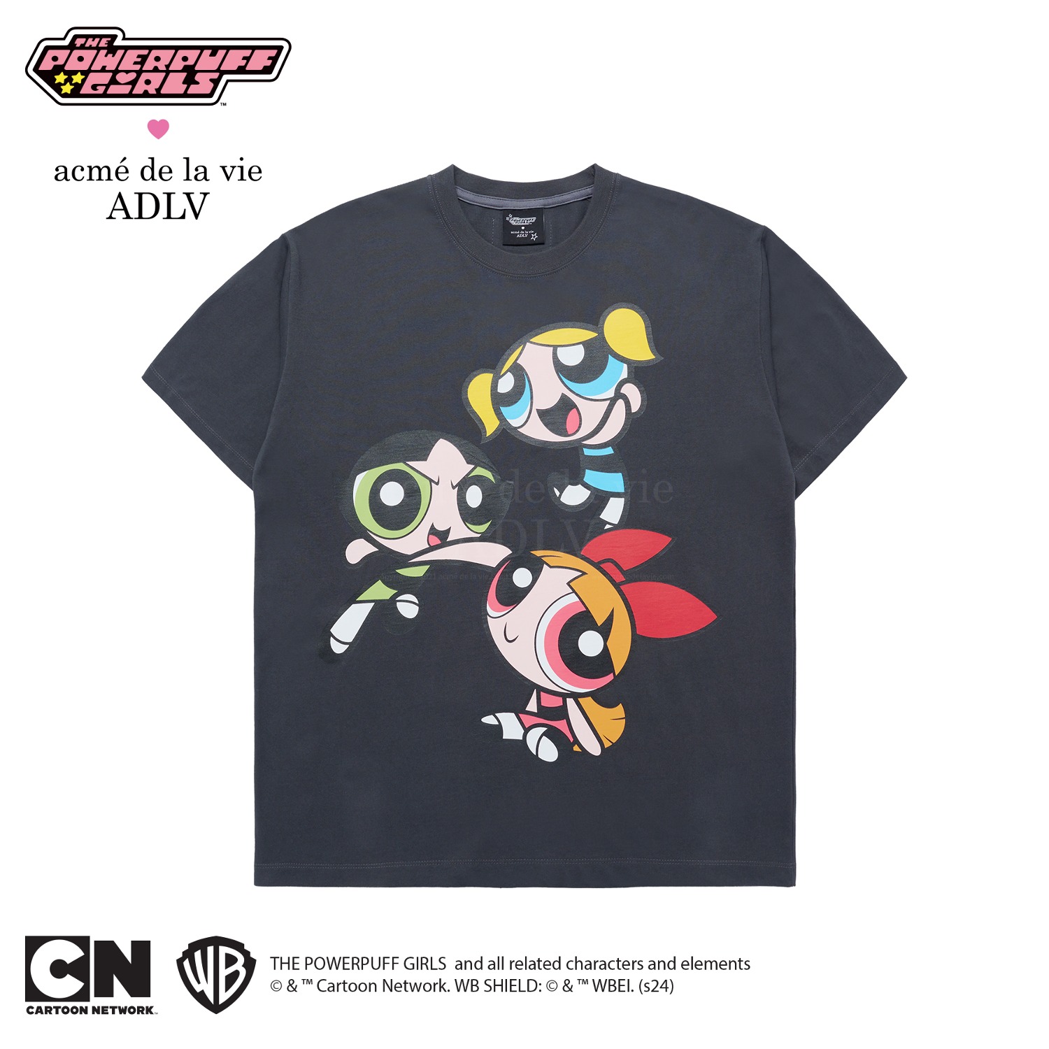 The Powerpuff Girls x acmedelavie big printing artwork t-shirts CHARCOAL(6월21일 입고예정)